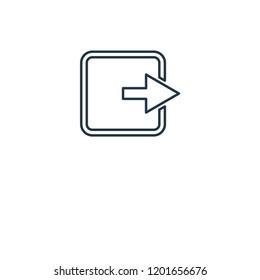 Logout concept line icon. Linear Logout concept outline symbol design. This simple element illustration can be used for web and mobile UI/UX.