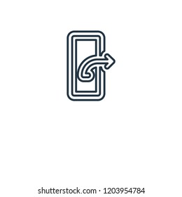 Logout concept line icon. Linear Logout concept outline symbol design. This simple element illustration can be used for web and mobile UI/UX.