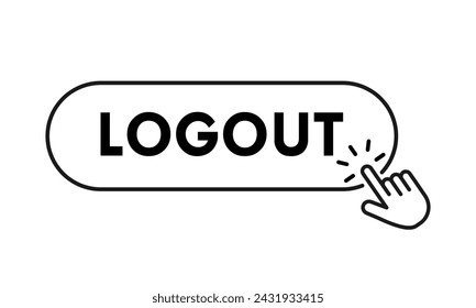 Logout design logo template illustration