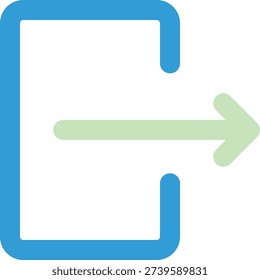 logout duo tone icon editable vector