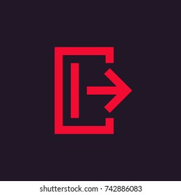 logout, exit icon