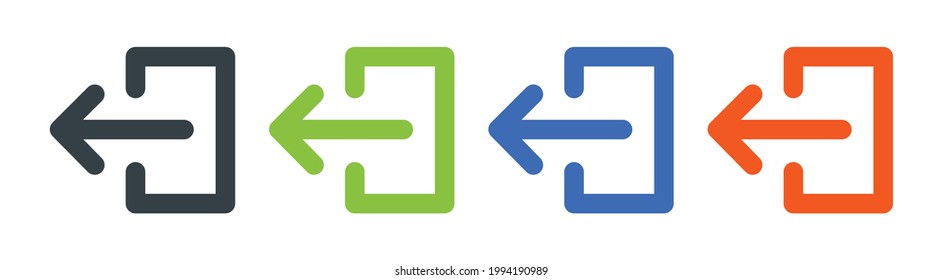 Logout exit icon illustration design.