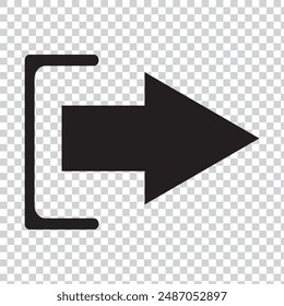 Logout exit icon illustration design. logout vector icon. Transparent PNG available
logout icon in line style. Eps 10.