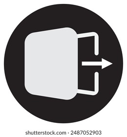 Logout exit icon illustration design. logout vector icon. Transparent PNG available
logout icon in line style. Eps 10.
