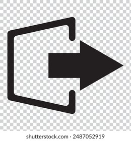 Logout exit icon illustration design. logout vector icon. Transparent PNG available
logout icon in line style. Eps 10.