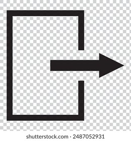 Logout exit icon illustration design. logout vector icon. Transparent PNG available
logout icon in line style. Eps 10.