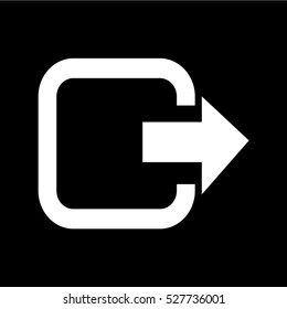 Logout exit icon illustration design