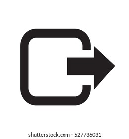 Logout exit icon illustration design