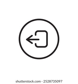 Logout exit icon Outline vector for web ui