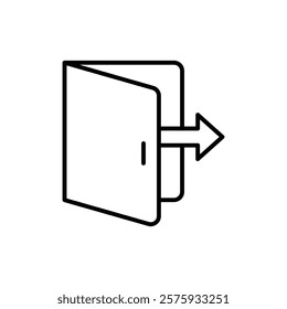 Logout exit icon simple vector symbol