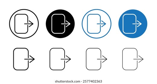 Logout exit icon Vector logo set flat