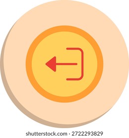 Logout Flat Circle Style Icon