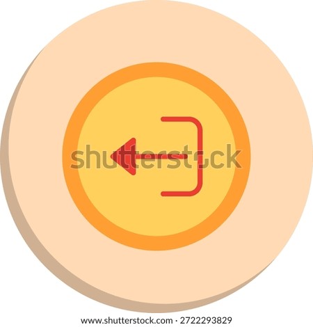 Logout Flat Circle Style Icon