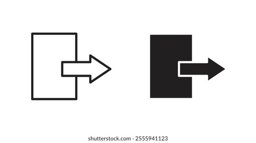 Logout flat simple vector symbols illustration.