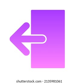 Logout Glyph Gradient icon Design