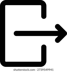 logout glyph icon editable vector
