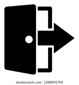 Logout icon. Black vector icons designed in filled, outline, flat, glyph and line colored. Editable stroke style can be used for web, mobile, ui and more. vector logout icon - exit sign.