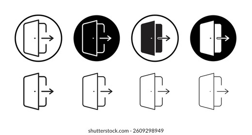 Logout icon Black and white logo