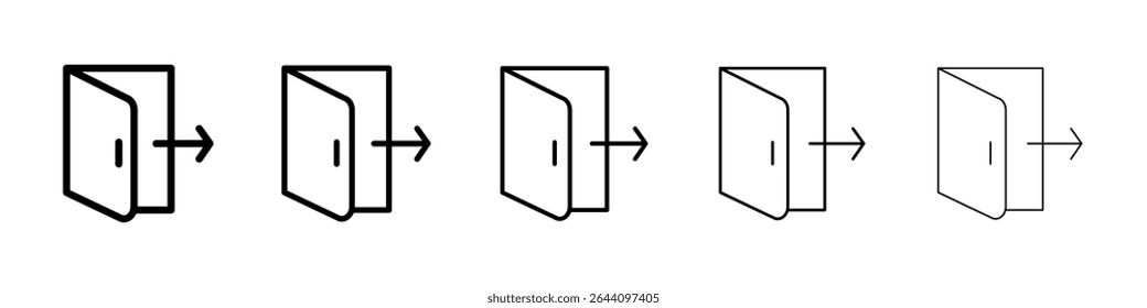 Concepto de icono de cierre de sesión. Diseño gráfico, logotipo, Web, interfaz de usuario.