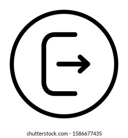 Logout icon design. Exit icon in trendy outline style design. Vector illustration.