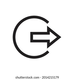 Logout icon design isolated on white background