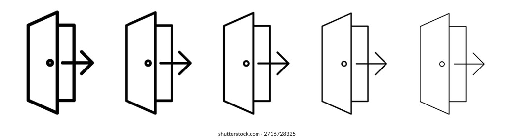 Design des Abmeldesymbols, Logo, App, Benutzeroberfläche. Vektorgrafik, EPS