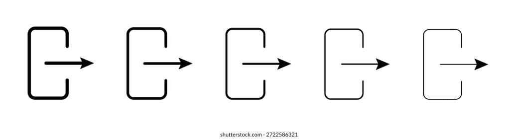 Design des Abmeldesymbols, Logo, App, Benutzeroberfläche. Vektorgrafik, EPS
