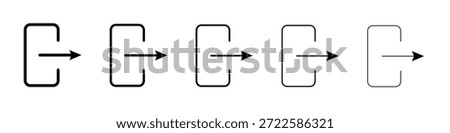Logout icon design, logo, app, UI. Vector illustration, EPS