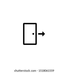Logout icon. Exit Door Vector icon. Trendy Flat style for graphic design, Web site, UI. EPS10. - Vector illustration