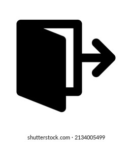 Logout icon. exit sign. vector illustration