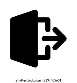 Icono de cierre de sesión. signo de salida. ilustración vectorial