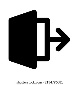 Logout icon. exit sign. vector illustration