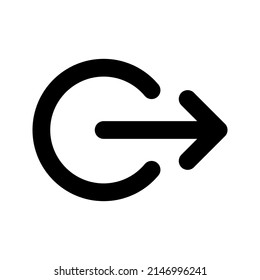 Logout icon. exit sign. vector illustration