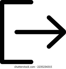 Logout icon. Exit sign Vector in trendy flat style