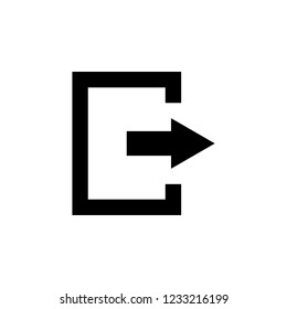 	
Logout icon. Exit vector
