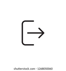 Logout icon. Exit Vector. Logout sign in Trendy Flat style for graphic design, Web site, UI. EPS10. - Vector illustration