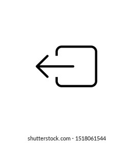 Logout icon. Exit Vector icon. Logout sign in Trendy Flat style for graphic design, Web site, UI. EPS10. - Vector illustration