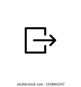 Logout icon. Exit Vector icon. Logout sign in Trendy Flat style for graphic design, Web site, UI. EPS10. - Vector illustration