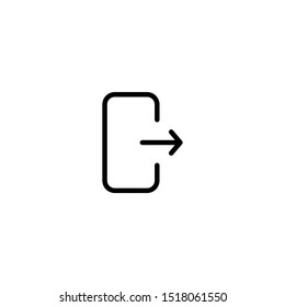 Logout icon. Exit Vector icon. Logout sign in Trendy Flat style for graphic design, Web site, UI. EPS10. - Vector illustration