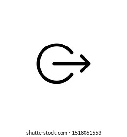Logout icon. Exit Vector icon. Logout sign in Trendy Flat style for graphic design, Web site, UI. EPS10. - Vector illustration