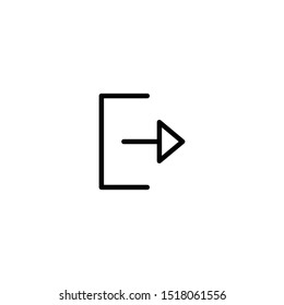 Logout icon. Exit Vector icon. Logout sign in Trendy Flat style for graphic design, Web site, UI. EPS10. - Vector illustration