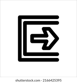 logout icon, exit vector, sign out illustration