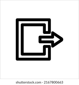 Abmelden-Symbol, Exit-Vektorgrafik, Abmelden-Illustration