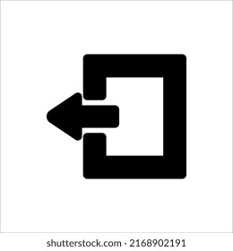 Abmelden-Symbol, Exit-Vektorgrafik, Abmelden-Illustration