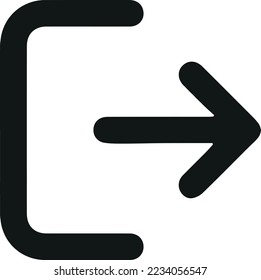 logout icon, exit vector, sign out illustration