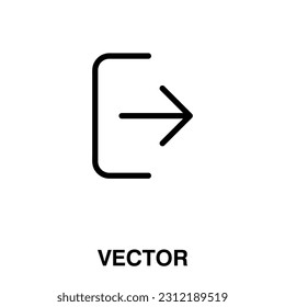 logout icon, exit vector, sign out illustration on white background..eps