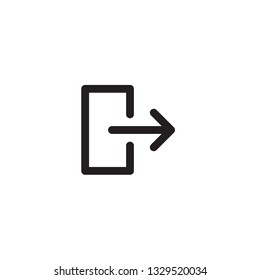 Logout icon. Exit Vector in trendy flat style. Flat Web Mobile Icon, Sign, Symbol, Button, Element - Vector illustration. 