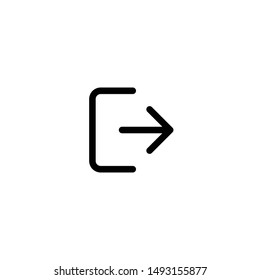 Logout icon. Exit Vector in trendy flat style. Flat Web Mobile Icon, Sign, Symbol, Button, Element - Vector illustration. 