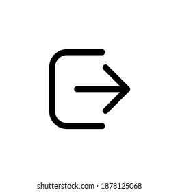 Icono de cierre de sesión. Salir del Vector en un estilo plano y de moda. Icono de móvil web plana