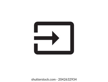 Logout icon. Exit Vector in trendy flat style. Flat Web Mobile Icon, Sign, Symbol, Button, Element - Vector illustration.